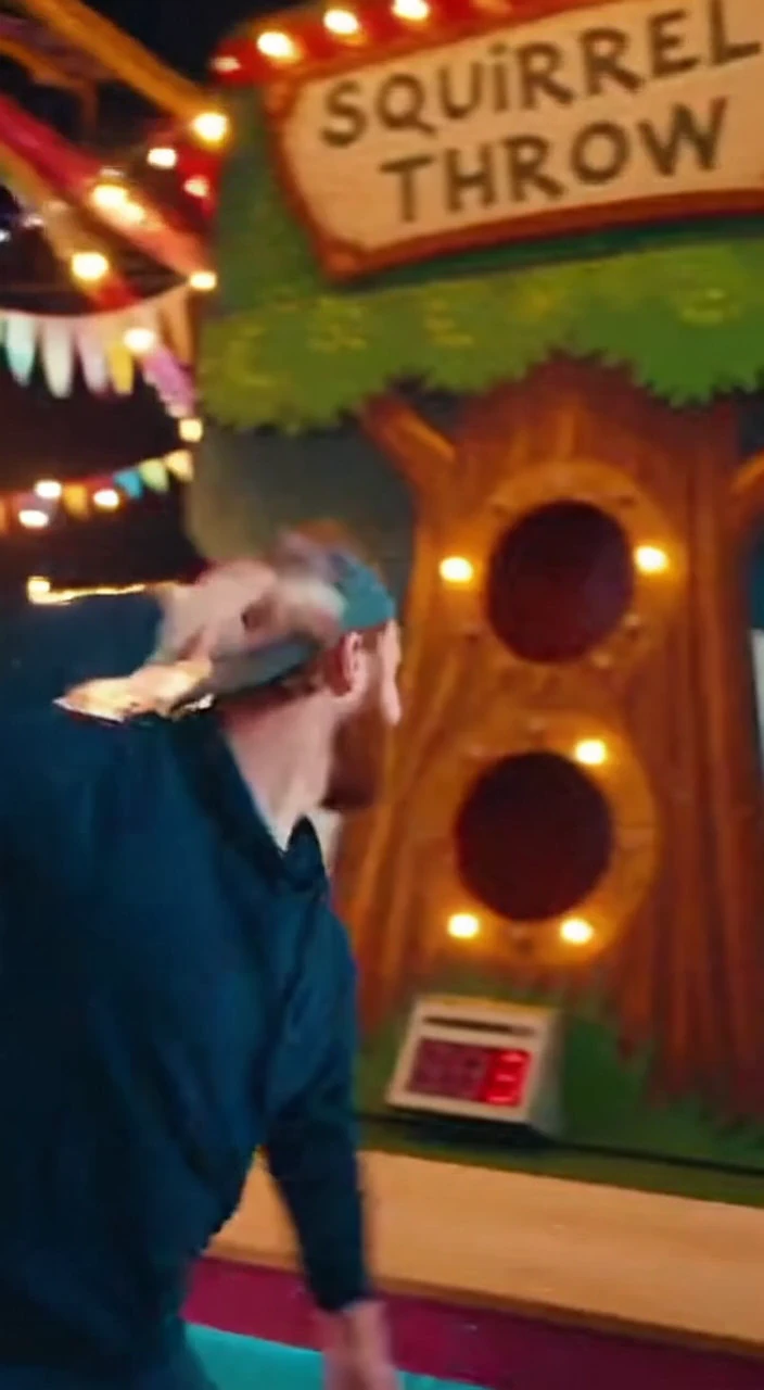 Vibrant Carnival Games Compilation Fun in Action Squirrel Throwing Pickle Toss Hole In One and Prize Winning Moments