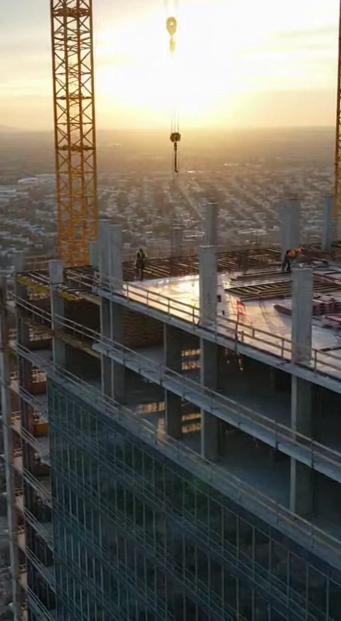 Modern Construction Site Compilation Featuring Heavy Equipment, Structural Frameworks, and Large-Scale Building Projects in Progress