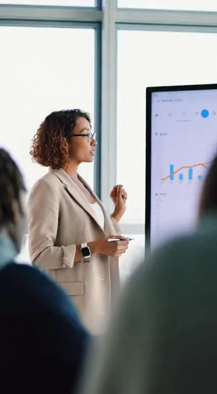 Professional Education Training Video Modern Classroom Instructors Students Digital Learning Skill Development Career Growth