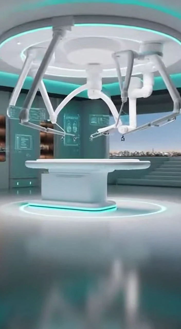 Futuristic HealthTech Compilation of Medical Innovation and Digital Healthcare Technology in Sleek Clinical Environments
