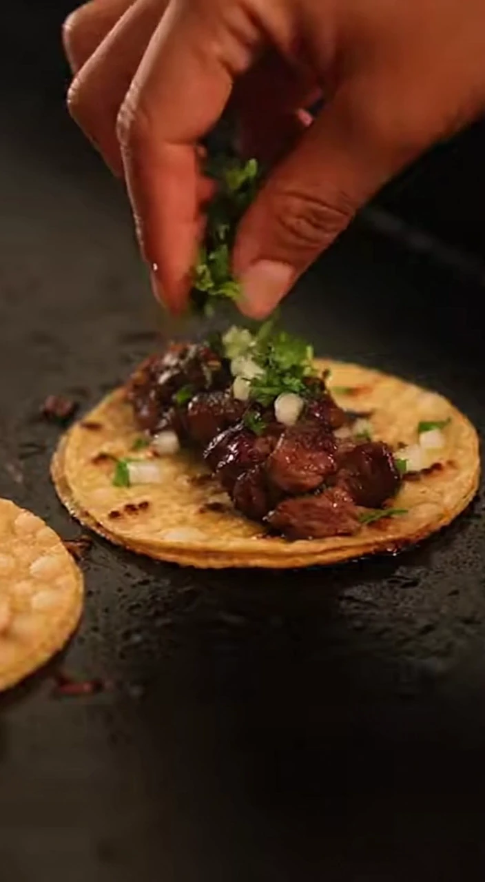 Cinematic Mexican Food Compilation People Eating Tacos Burritos and Street Food in High Detail No Voiceover
