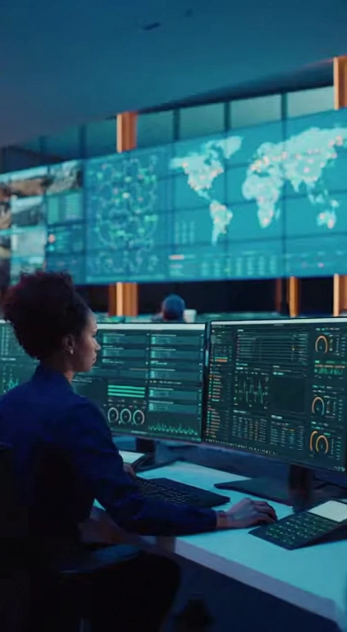 SCADA Control Room Monitoring in Action Industrial Process Control Dashboards and Real-Time Data Operations