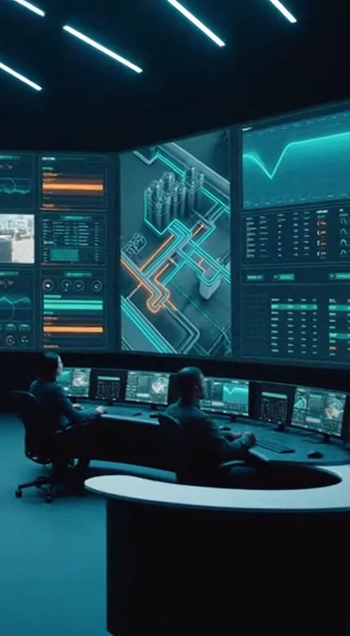 SCADA Control Room Monitoring and Industrial Process Automation Dashboard Compilation