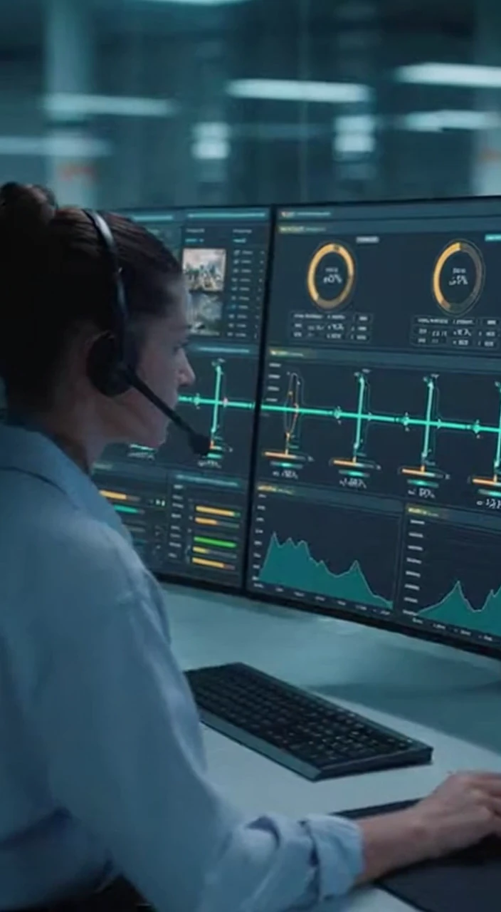 SCADA Control Room Monitoring and Industrial Process Control Dashboard Compilation Video